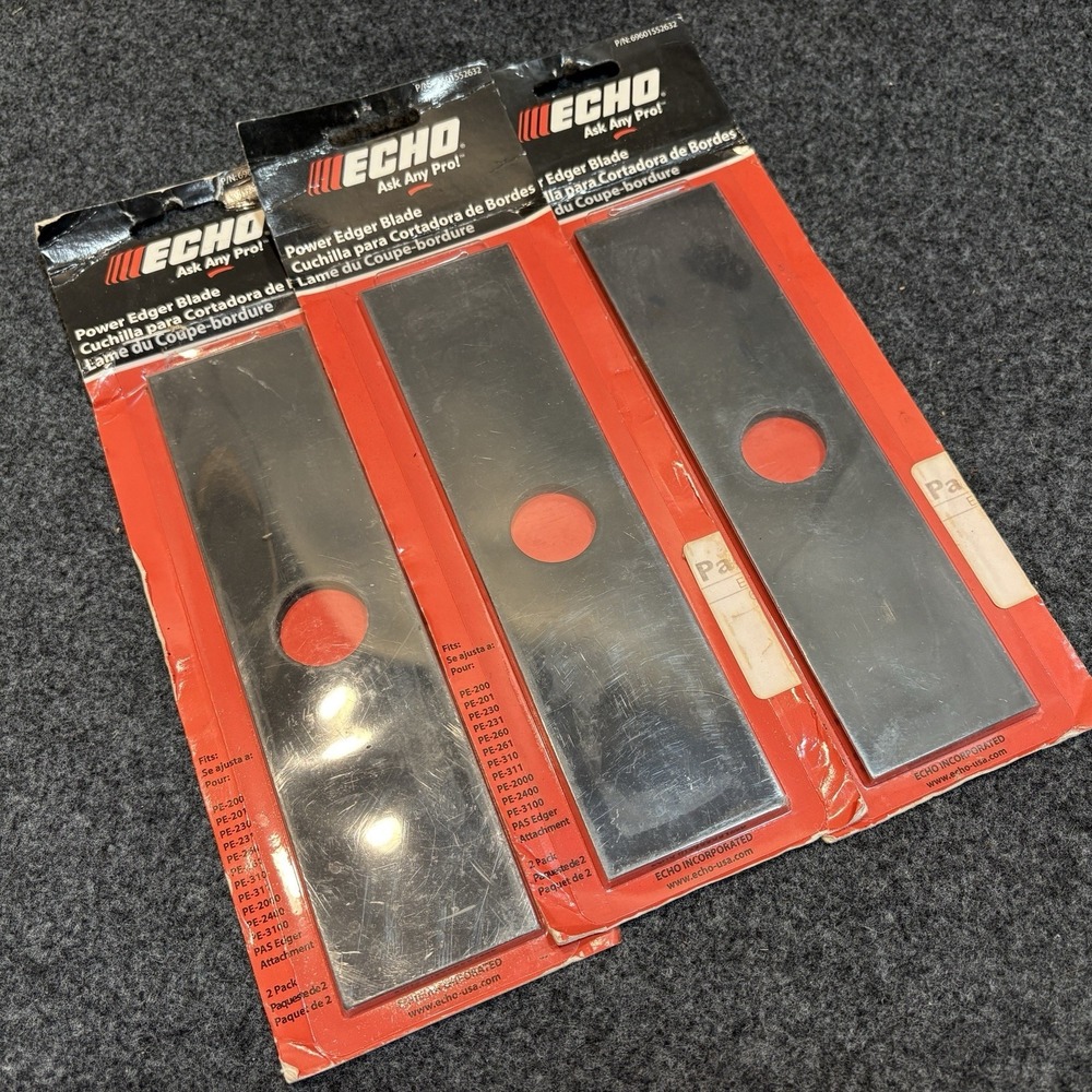 NEW Lot Of 3 ECHO 7.75 in. Replacement Edger Blades 2 Pack (6 Total)